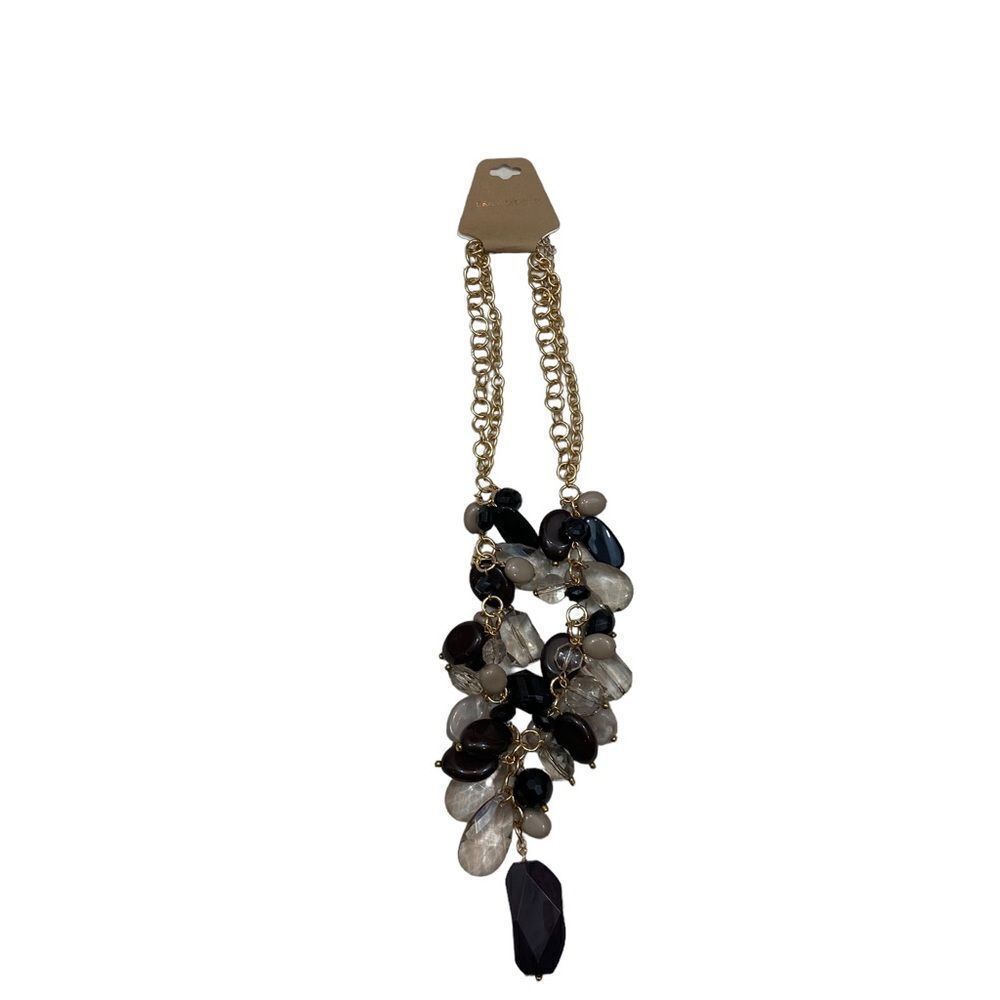 BNWT Erica Lyons Brown/Tan and Gold‎ Statement Necklace